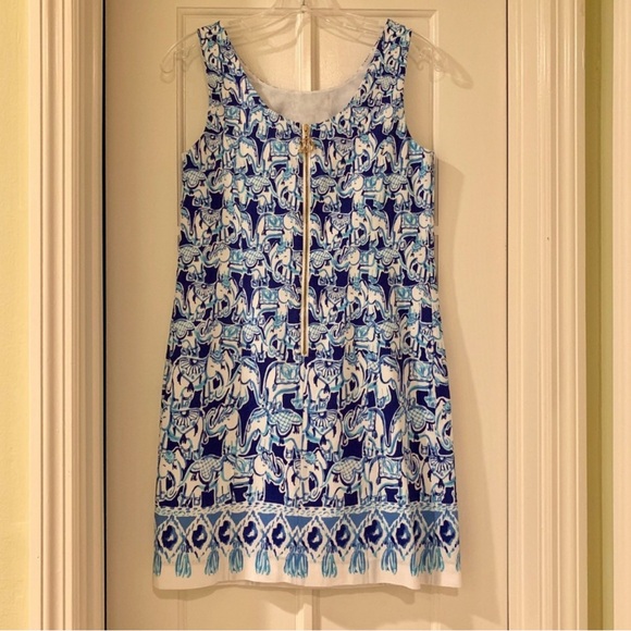 Lilly Pulitzer Cathy Shift Dress Trunky Elephants size 4 - Picture 6 of 6